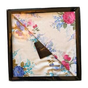 New Yves Saint Laurent Gift Box with Two Floral Women's Scarves